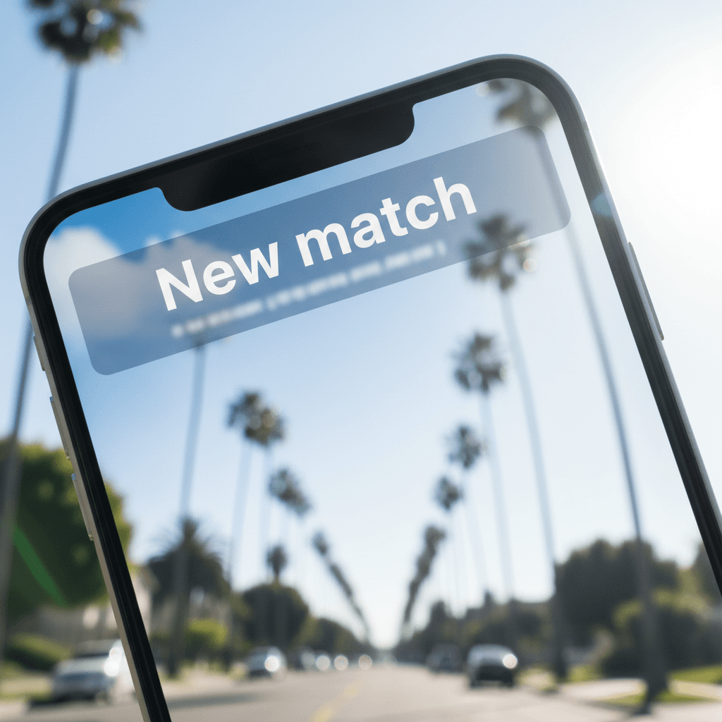 Close-up of a smartphone screen showing a notification banner