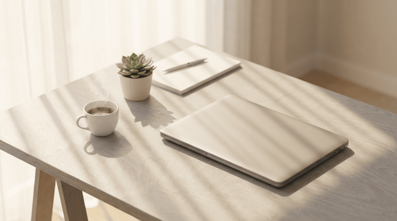 Person browsing homes on a tablet in a sunlit California home